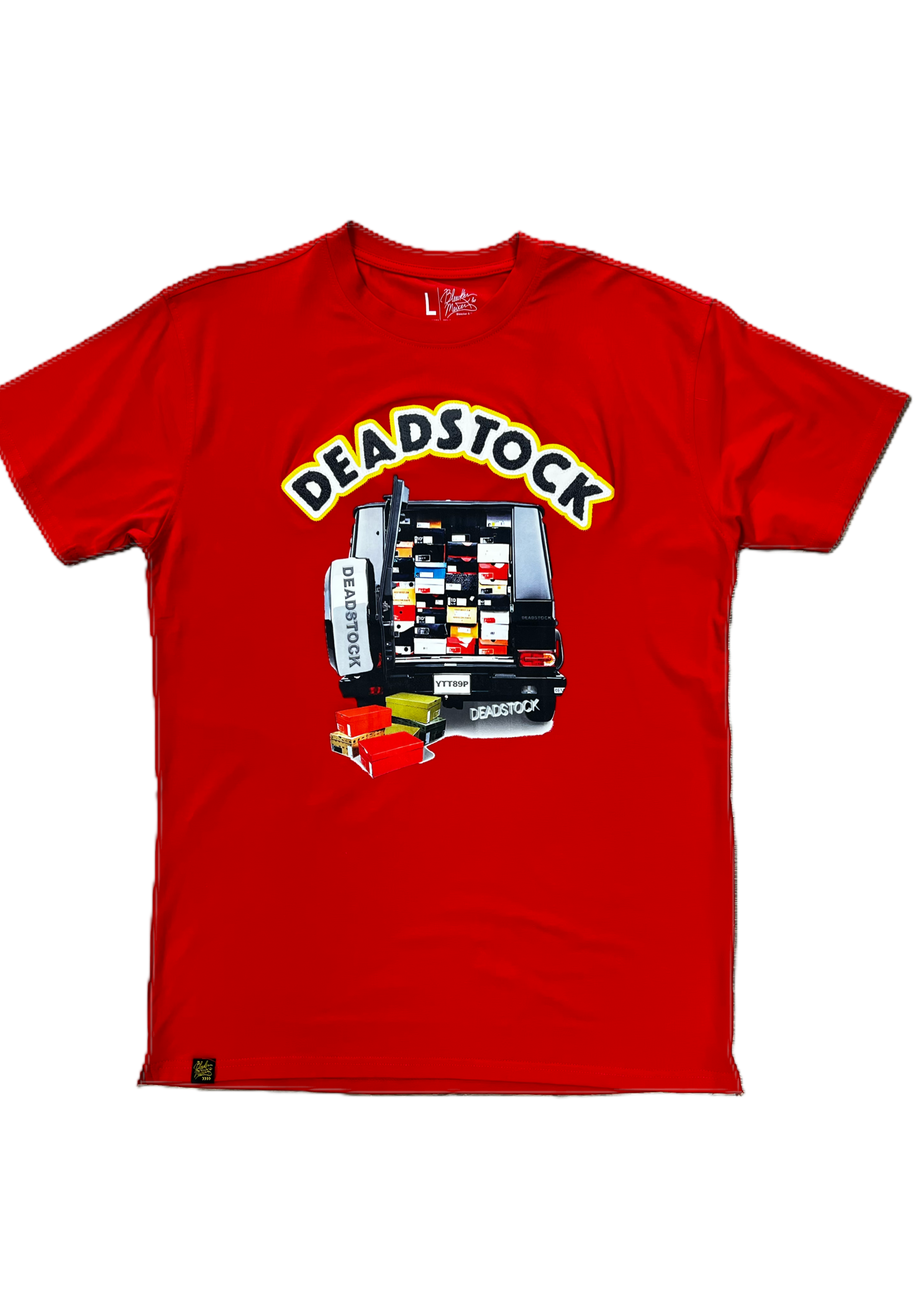 BLEECKER$MERCER DEADSTOCK T-SHIRT - (Ivory/Red/Black)