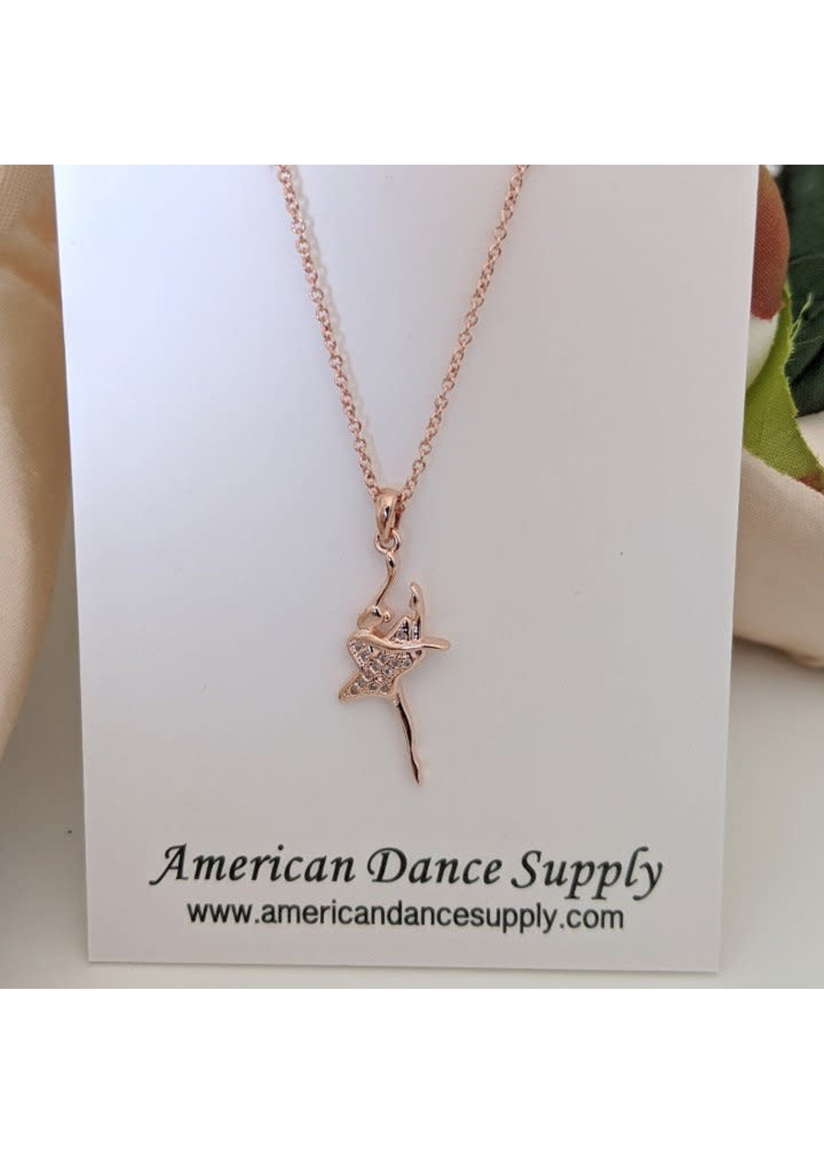 American Dance Supply ADS Dainty Ballerina Necklace