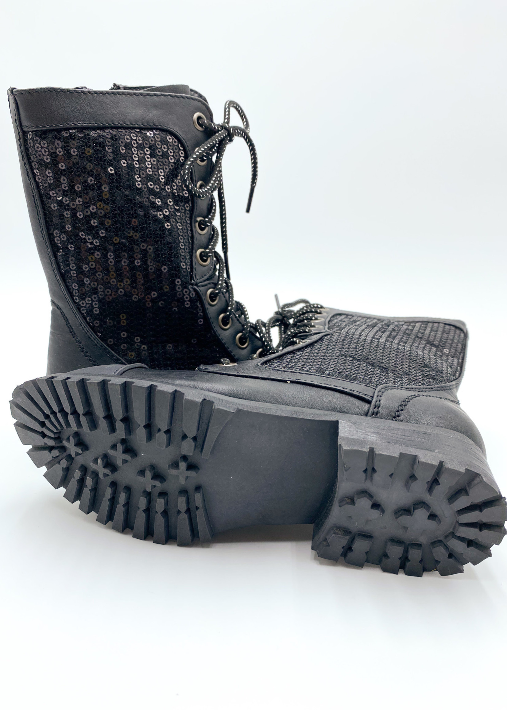 Gia-Mia Combat Sequin Boot - The Dance 