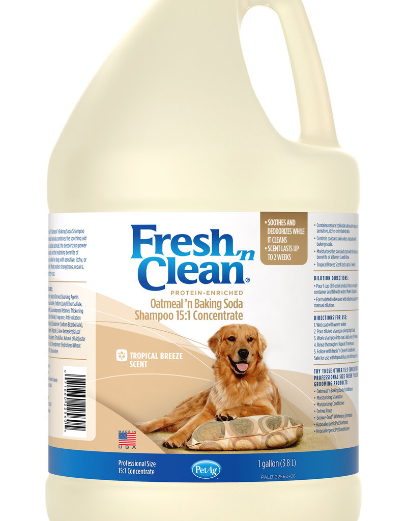 Fresh n' Clean Fresh,n Clean Oatmeal 'n Baking Soda Concentrate Shampoo Tropical Breeze Scent  15-1 1 Gallon 5605