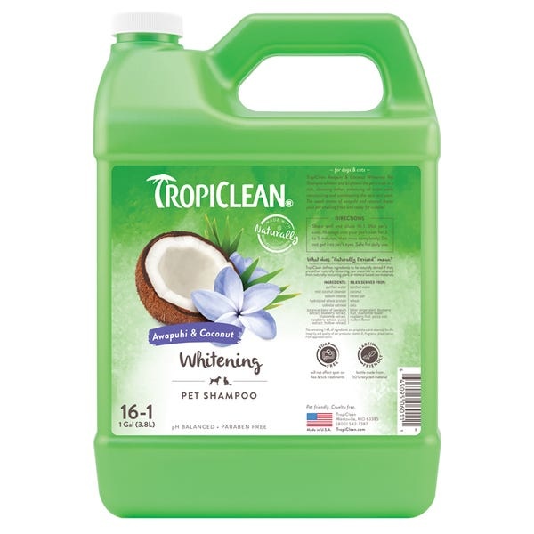 TropiClean  Awapuhi & Coconut Whitening Pet Shampoo 1 Gallon