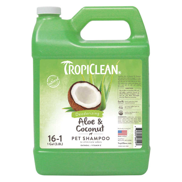 TropiClean Deodorizing Aloe & Coconut Shampoo  2.5 Gallon