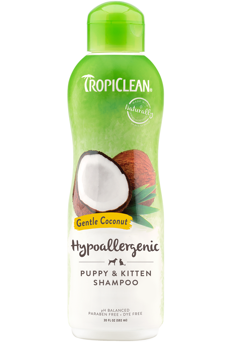 TropiClean Hypo-Allergenic Gentle Coconut Puppy & Kitten Shampoo 20 oz