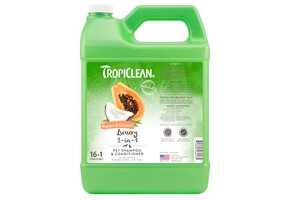 TropiClean Papaya & Coconut Luxury 2 In 1 Shampoo & Conditioner  2.5 Gallon