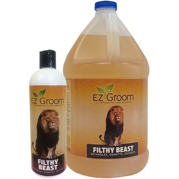 EZ Groom Filthy Beast Detangles De-Shed Dematts Shampoo 1 Gallon