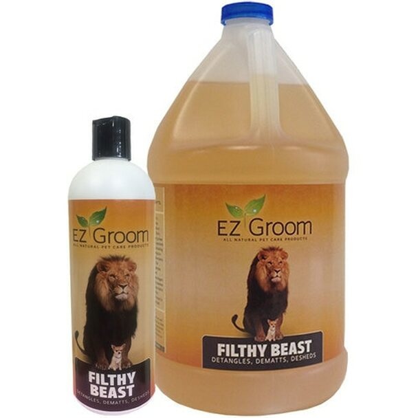 EZ Groom Filthy Beast Detangles De-Shed Dematts Shampoo 1 Gallon