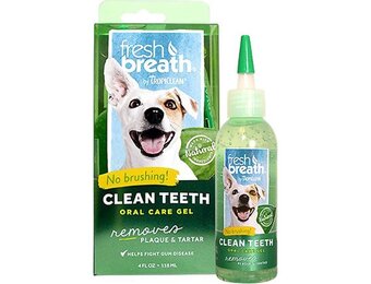 TropiClean Fresh Breath Oral Care Clean Teeth Gel for Dogs 4 fl oz