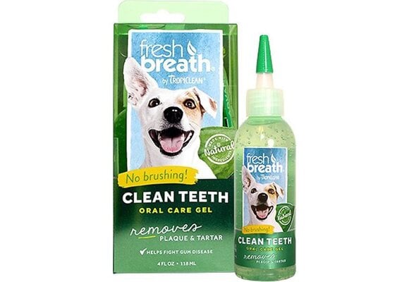 TropiClean Fresh Breath Oral Care Clean Teeth Gel for Dogs 4 fl oz
