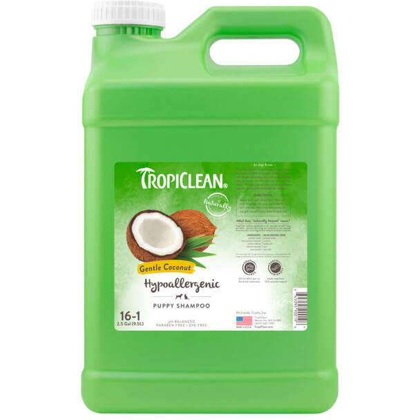 Tropiclean Gentle Coconut Hypoallergenic Puppy Shampoo  2.5 Gallon