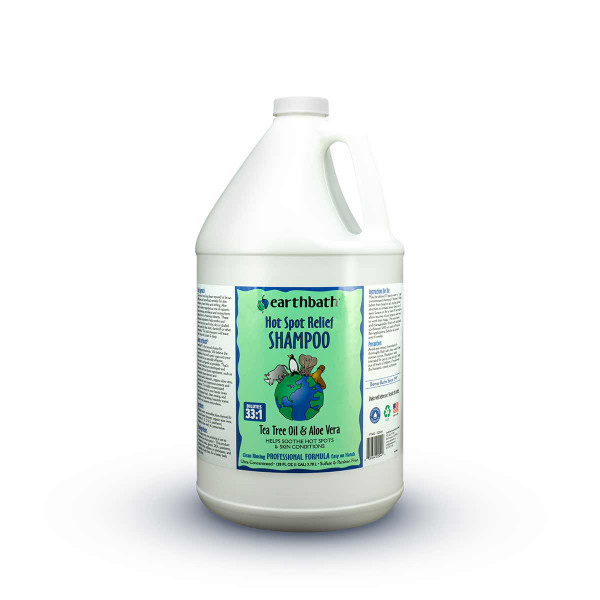 Earthbath Hot Spot Relief Shampoo Tea Tree Oil & Aloe Vera 1 Gallon