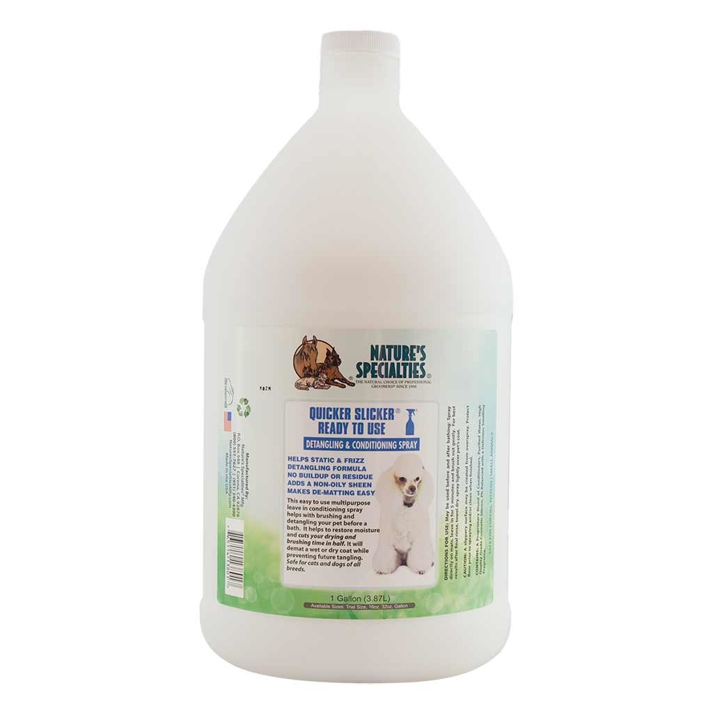 Nature's Specialties Quicker Slicker Ready To Use Dog Conditioning Spray Gallon