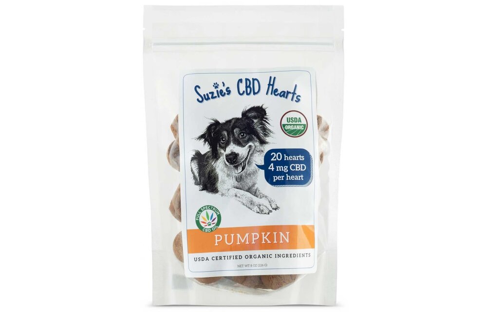 Suzie's Heart Shaped Treats Pumpkin 8OZ #1005