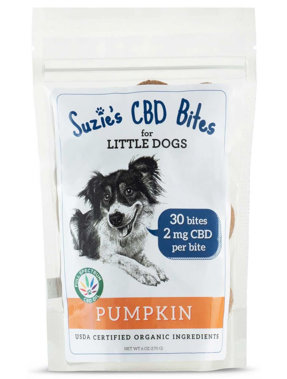 Suzie's Bites For Small Dogs Pumpkin Flavor, 6oz #1014