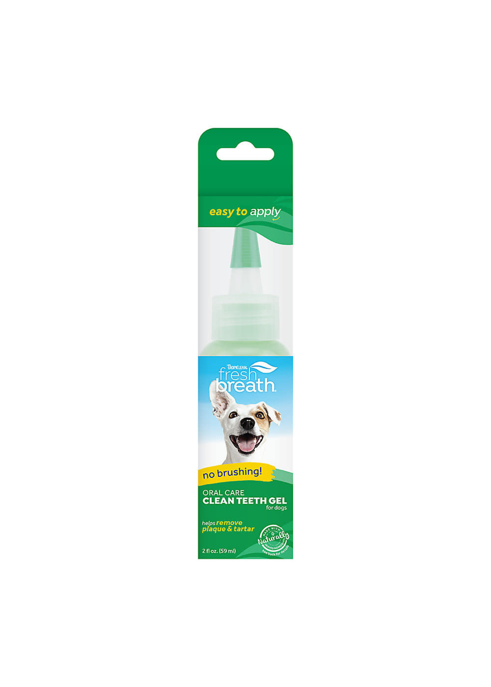 Tropiclean TropiClean Fresh Breath No Brushing Clean Teeth Dental & Oral Care Gel for Dogs, 2oz - Made in USA - Complete Dog Teeth Cleaning Solution - Helps Remove Plaque & Tartar
