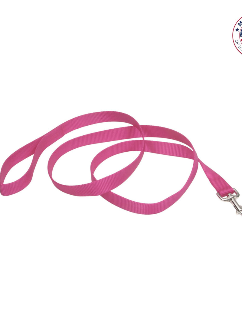 Coastal Pet Coastal Single-Ply Nylon Leash Pink  6Ft 00306