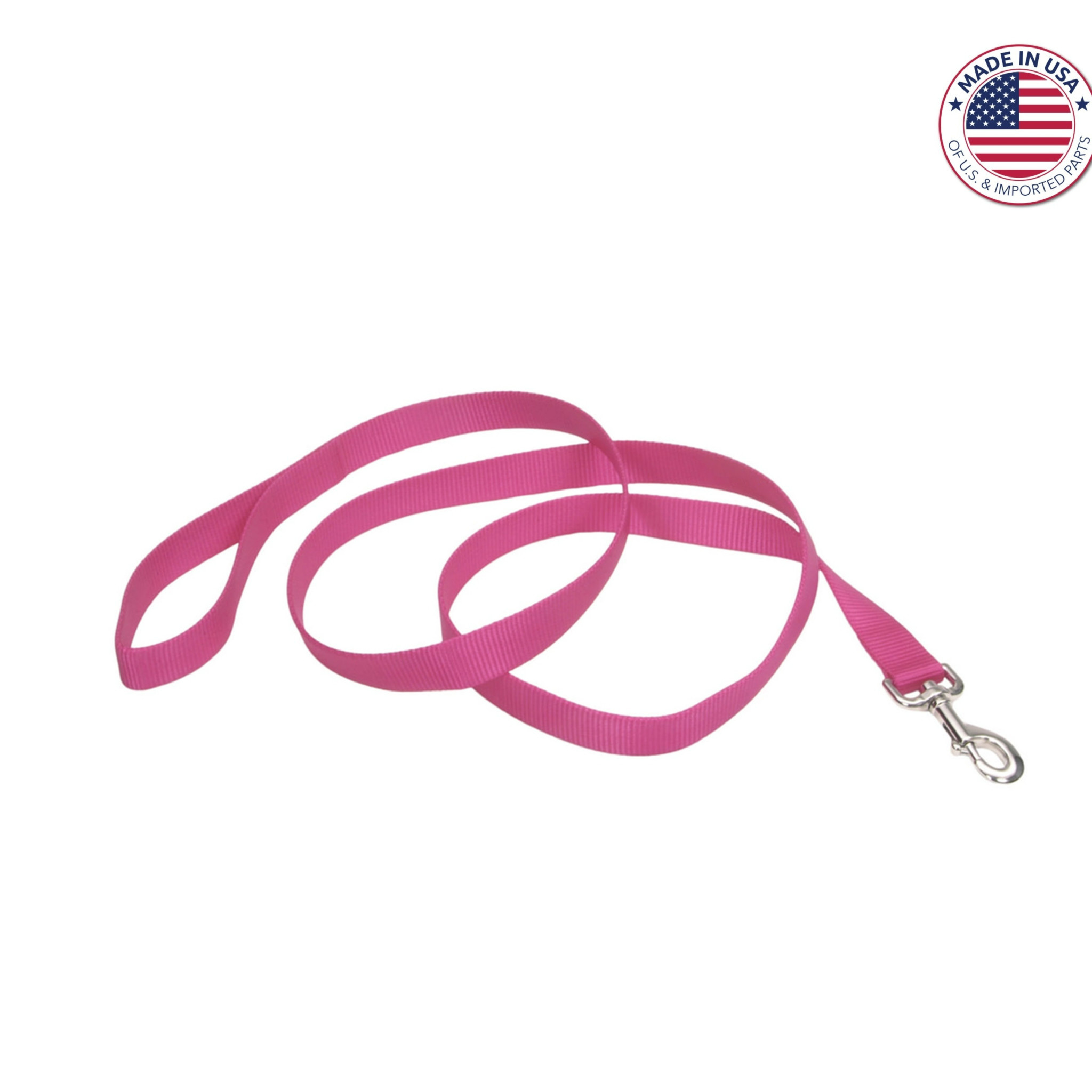 Coastal Single-Ply Nylon Leash Pink  6Ft 00306