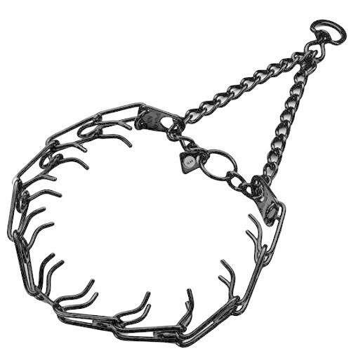 Herm. Sprenger Ultra-Plus Black Stainless Dog Prong Training Collar 3.25 MM X 18" NECK SIZE; 22" CHAIN LENGTH