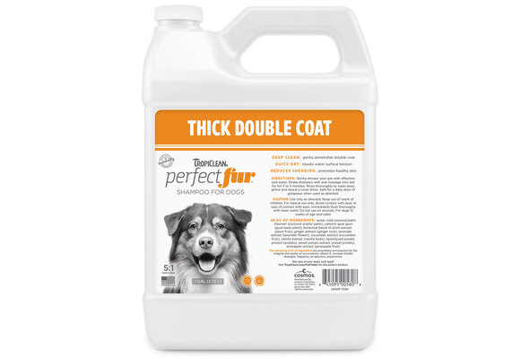TropiClean PerfectFur Thick Double Coat Shampoo for Dogs Gallon