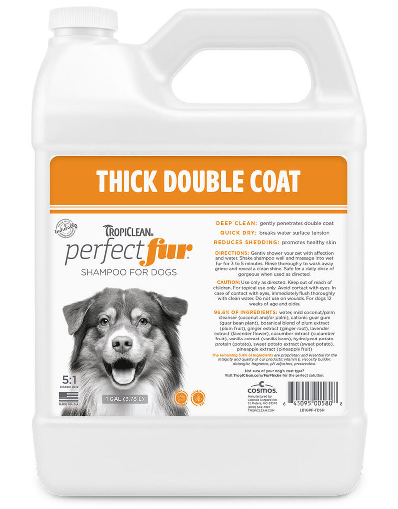 Tropiclean TropiClean PerfectFur Thick Double Coat Shampoo for Dogs Gallon