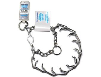 Herm. Sprenger Ultra-Plus Prong Dog Training Collar with Latch, Chrome, 3.0 mm x 18" Neck Size; 22" Chain Length
