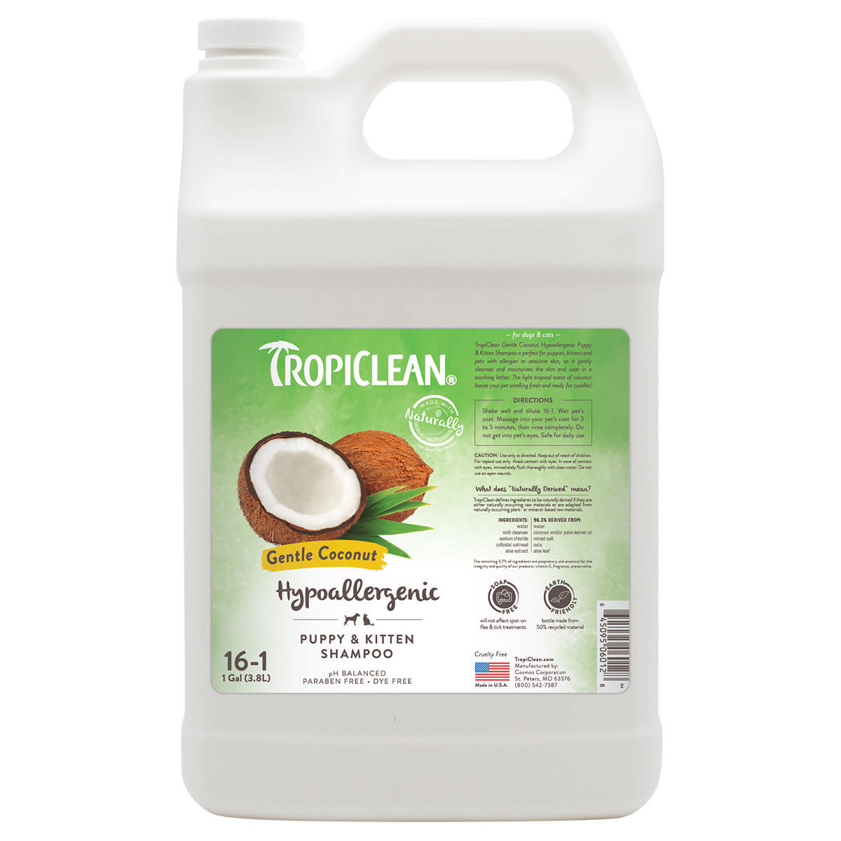 Tropiclean Hypoallergenic Puppy and Kitten Shampoo 1 Gallon
