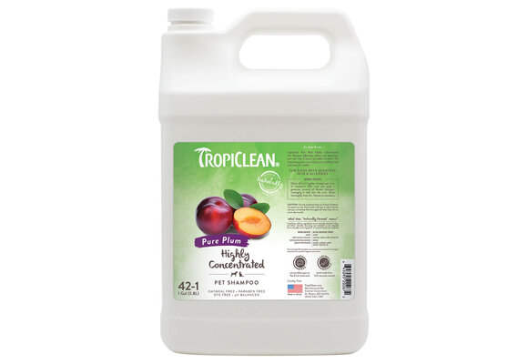 Tropiclean Pure Plum High Concentrate Shampoo for Pets, 1 gal