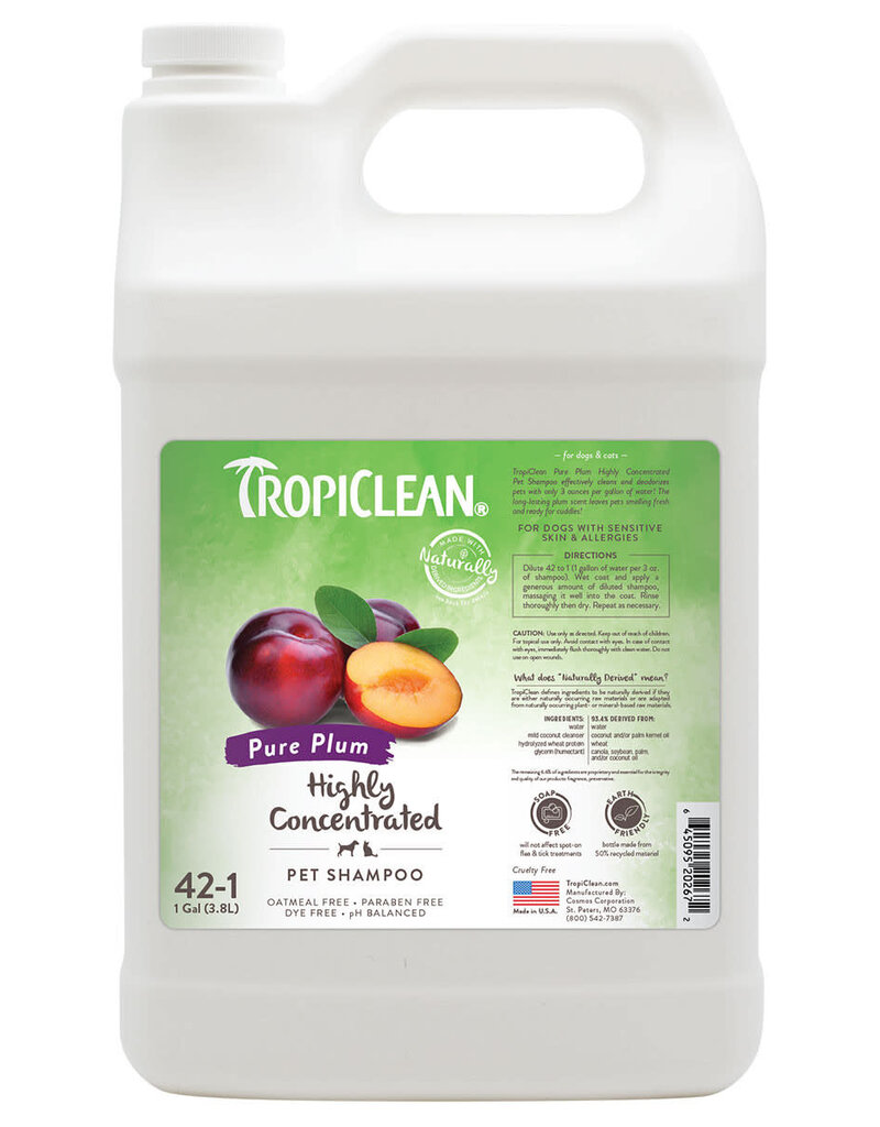 Tropiclean Tropiclean Pure Plum High Concentrate Shampoo for Pets, 1 gal