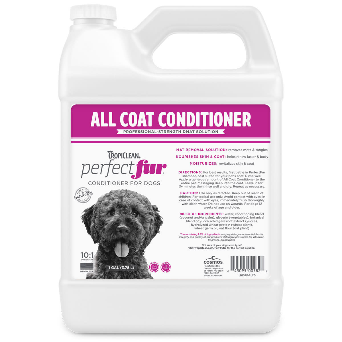 Tropiclean PerfectFur All Coat Conditioner, 1 Gallon
