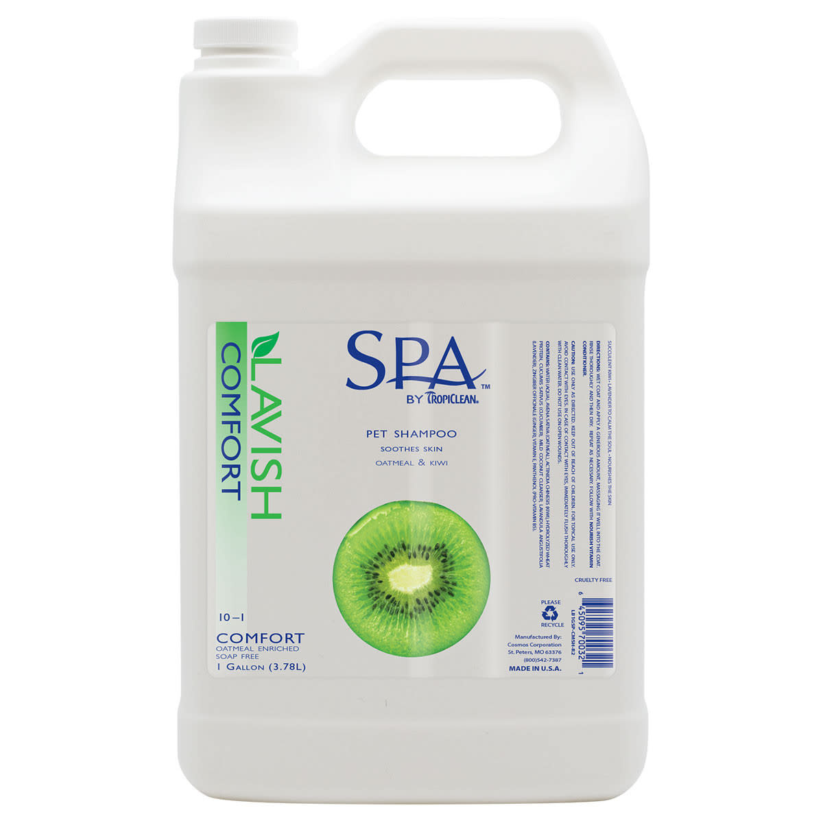 TropiClean Fresh Kiwi Scent  Comfort Lavish Comfort Shampoo for Pets 1 Gallon