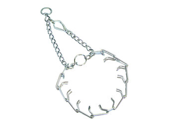 Herm. Sprenger Ultra-Plus Prong Dog Training Collar with Latch, Chrome, 2.25 mm x 14" Neck Size; 16" Chain Length