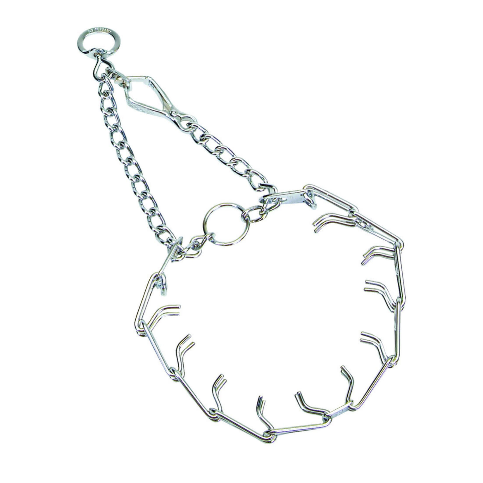 Herm. Sprenger Ultra-Plus Prong Dog Training Collar with Latch, Chrome, 2.25 mm x 14" Neck Size; 16" Chain Length