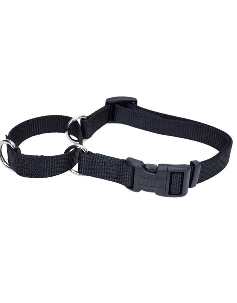 Coastal Pet No! Slip Martingale Adjustable Dog Collar with Buckle, Black, Medium - 5/8" x 14"-18"