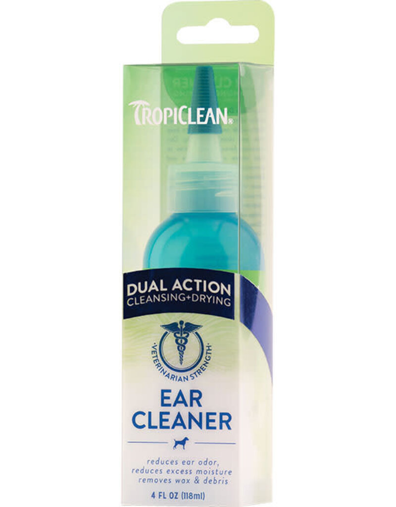 Tropiclean TropiClean Dual Action Ear Cleaner for Pets 4oz Ear Cleaning Solution for Dogs & Cats