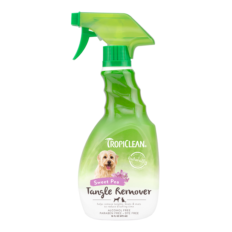 TropiClean Sweet Pea Tangle Remover Spray for Pets 16 oz