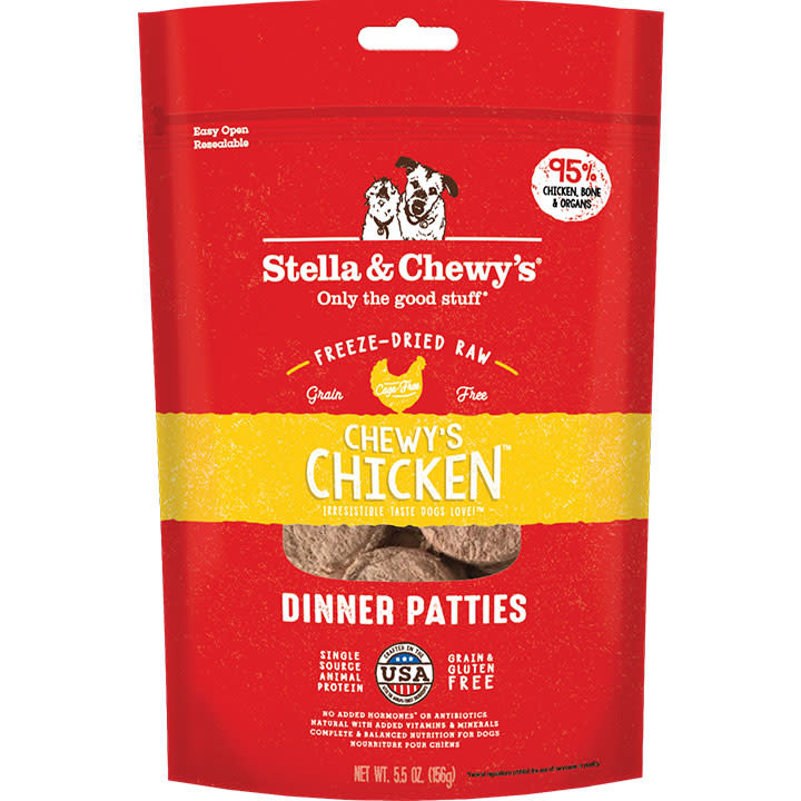 STELLA & CHEWY'S DOG FREEZE-DRIED CHICKEN DINNER PATTIES 5.5OZ