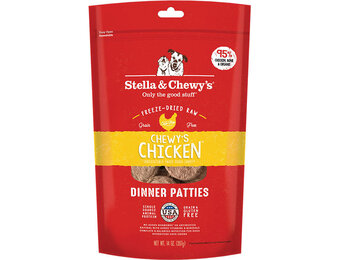 STELLA & CHEWY'S DOG FREEZE-DRIED CHICKEN DINNER PATTIES 14OZ