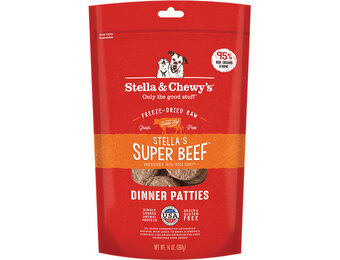 STELLA & CHEWY'S DOG FREEZE-DRIED BEEF DINNER PATTIES 14OZ