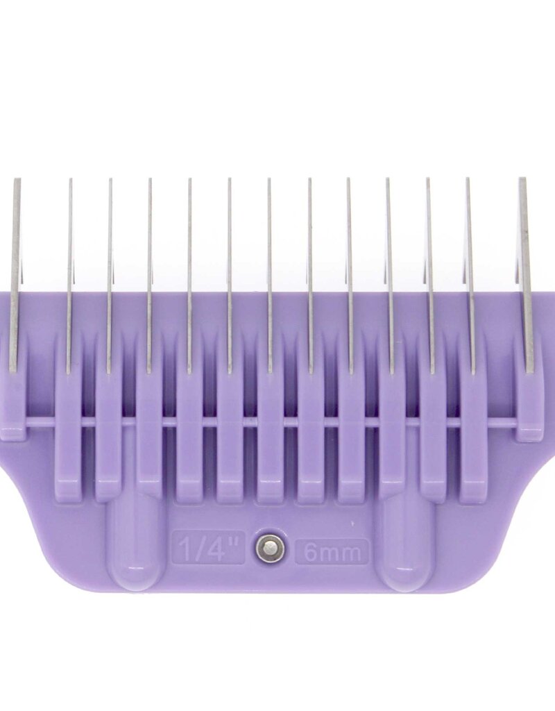 Bucchelli Bucchelli  #4 1/4" 6MM Purple Color Wide Comb Attachment  (FITS ALL A BLADE CLIPPERS)