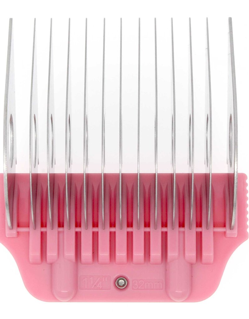 Bucchelli Bucchelli 1 1/4" 32MM Pink Color Wide Comb Attachment  (FITS ALL A BLADE CLIPPERS)