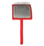 Bucchelli Bucchelli Red Curved Plastic Handle Brush 1 Inch Stainless Steal Extra Long Hard Pins