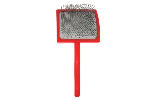Bucchelli Red Curved Plastic Handle Brush 1 Inch Stainless Steal Extra Long Hard Pins
