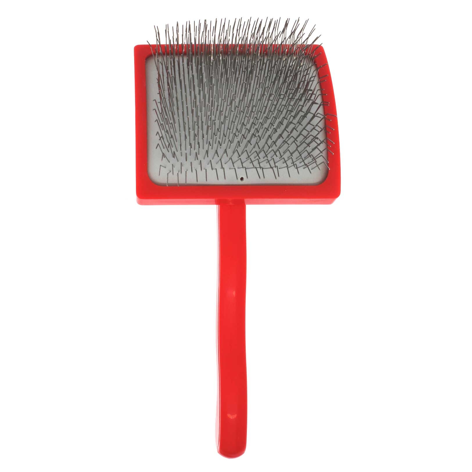 Bucchelli Red Curved Plastic Handle Brush 1 Inch Stainless Steal Extra Long Hard Pins