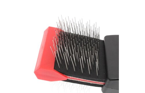 Bucchelli Small Double Sided Soft Flexible Slicker Brush Long Pics Thick Hair Not Slip Grip