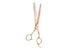 AHP Brand Japanese 440C Rose Gold 7.5 Inch 46 Tooth Thinner Ergonomic Handle   Excellent Quality