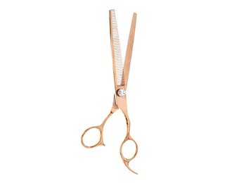 AHP Brand Japanese 440C Rose Gold 7.5 Inch 46 Tooth Thinner Ergonomic Handle   Excellent Quality