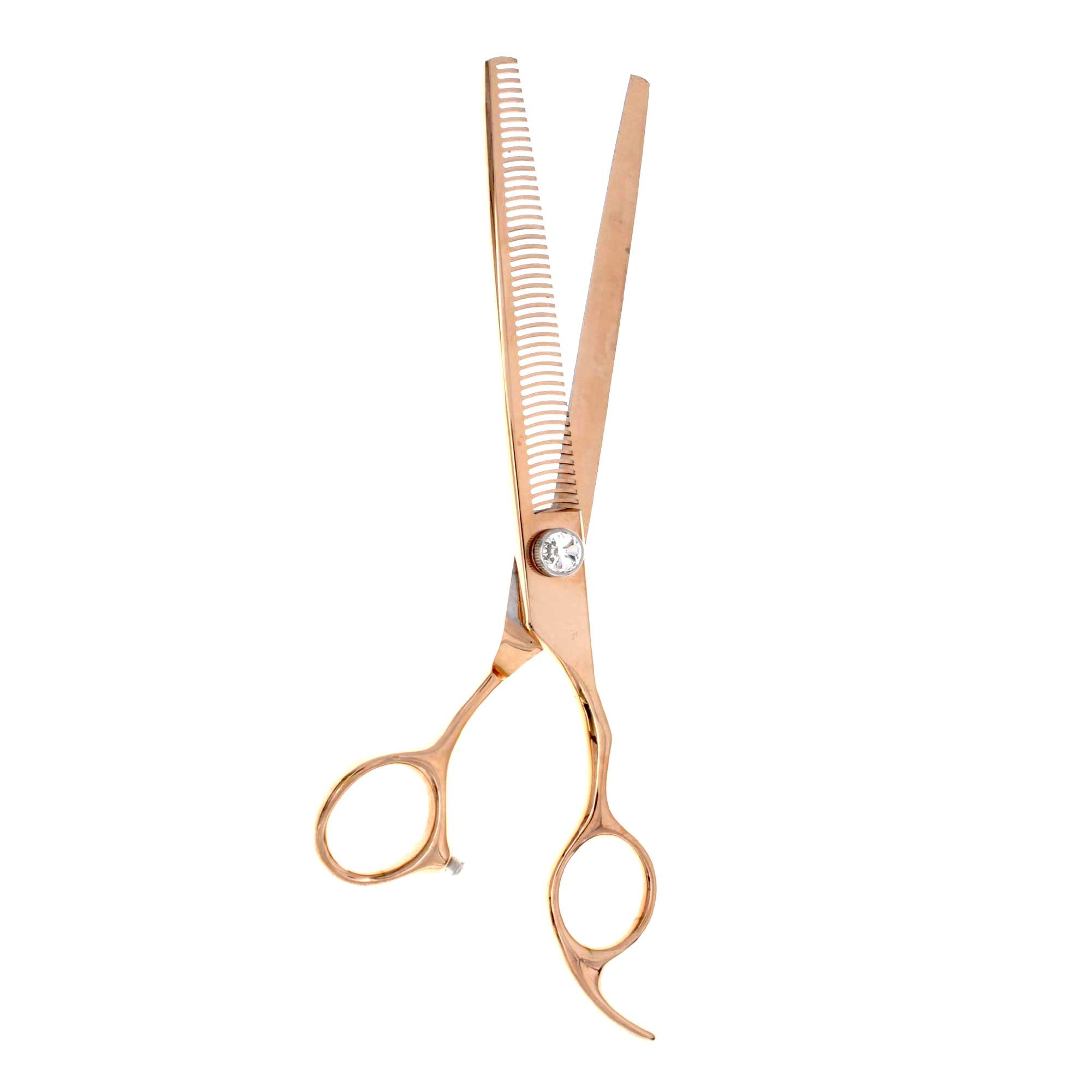 AHP Brand Japanese 440C Rose Gold 7.5 Inch 46 Tooth Thinner Ergonomic Handle   Excellent Quality