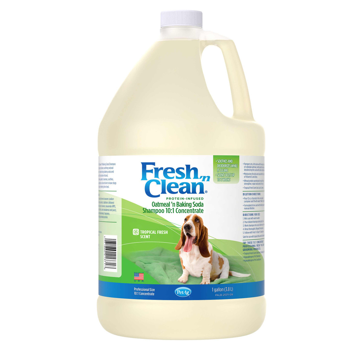 Fresh,n Clean Oatmeal ’n Baking Soda Dog Shampoo Tropical Scent Concentrate 10-1 1 Gallon 3718