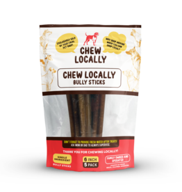 Chew Locally Bully 6 Inch 5 Pack