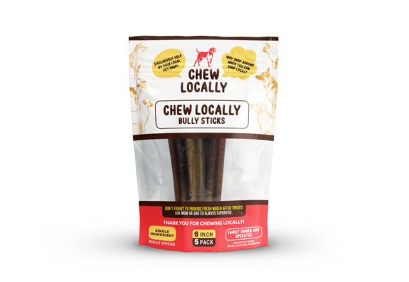 Chew Locally Bully 6 Inch 5 Pack