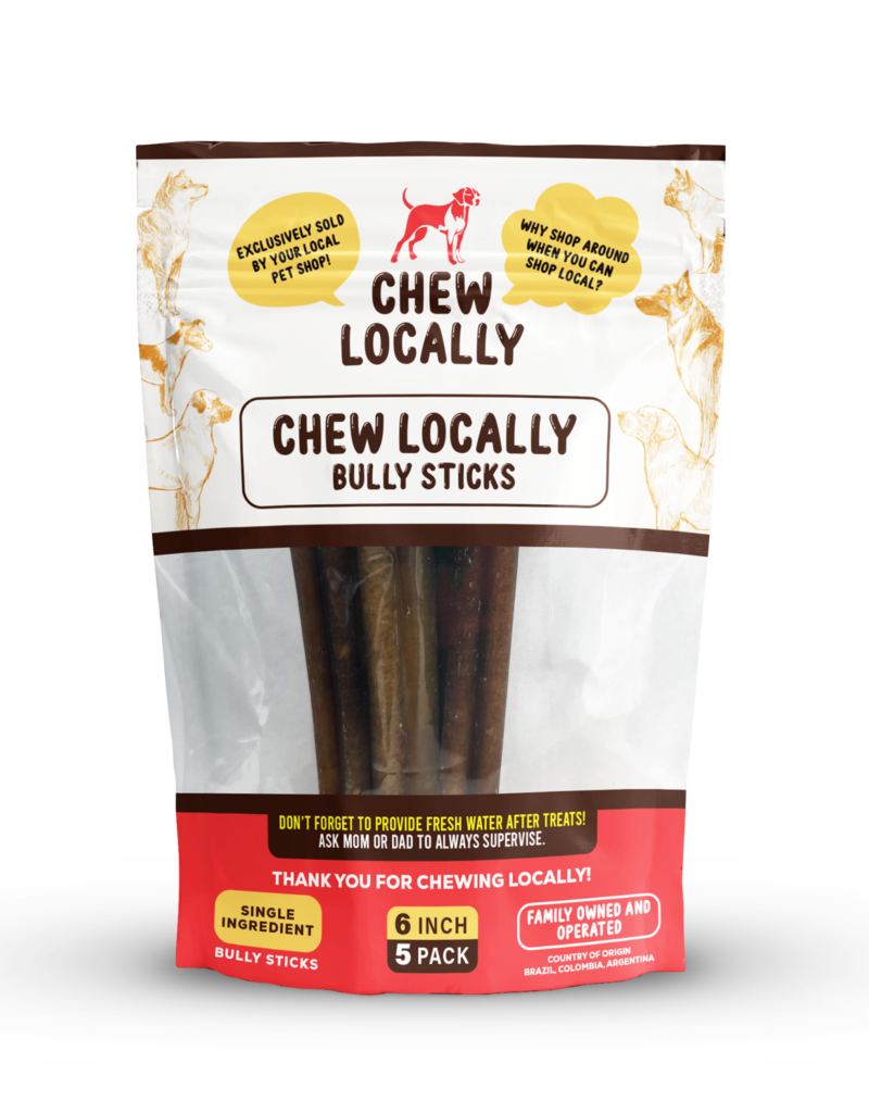 Chew Locally Bully 6 Inch 5 Pack